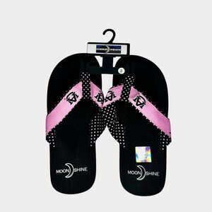 NWT Auburn Tigers Flip Flops Women’s 7-8 Small NCAA Collegiate Sandals Black